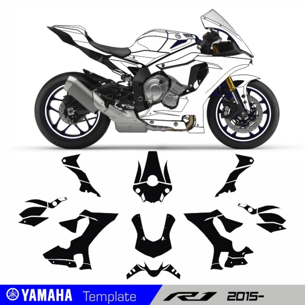 YAMAHA R1 / R1M Street Baujahr 15-19 Template Schnittvorlage Cutcontour