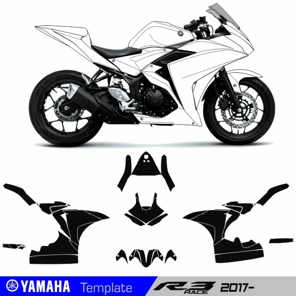 YAMAHA R3 RJ17 Racefairing 2017- Template