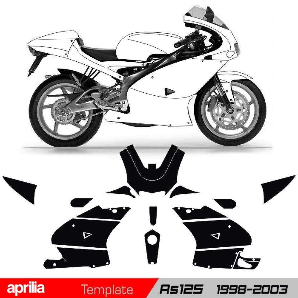 Aprilia RS 125 1998-2003 Template Schnittvorlage Cutcontour