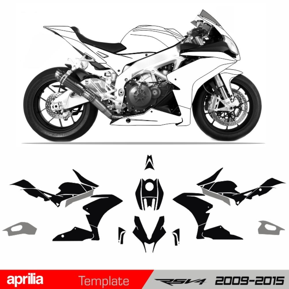 Aprilia RSV4 2009 - 2015 - Template Schnittvorlage Cutcontour