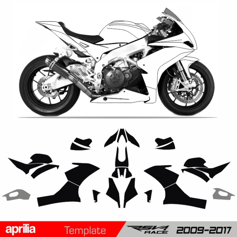 Aprilia RSV4 Racing TTSL 09-17 - Template Schnittvorlage Cutcontour