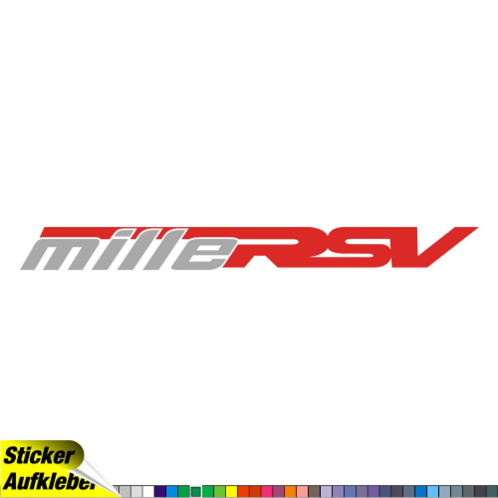 - aprilia mille RSV Silber/Rot - Aufkleber Sticker Decal