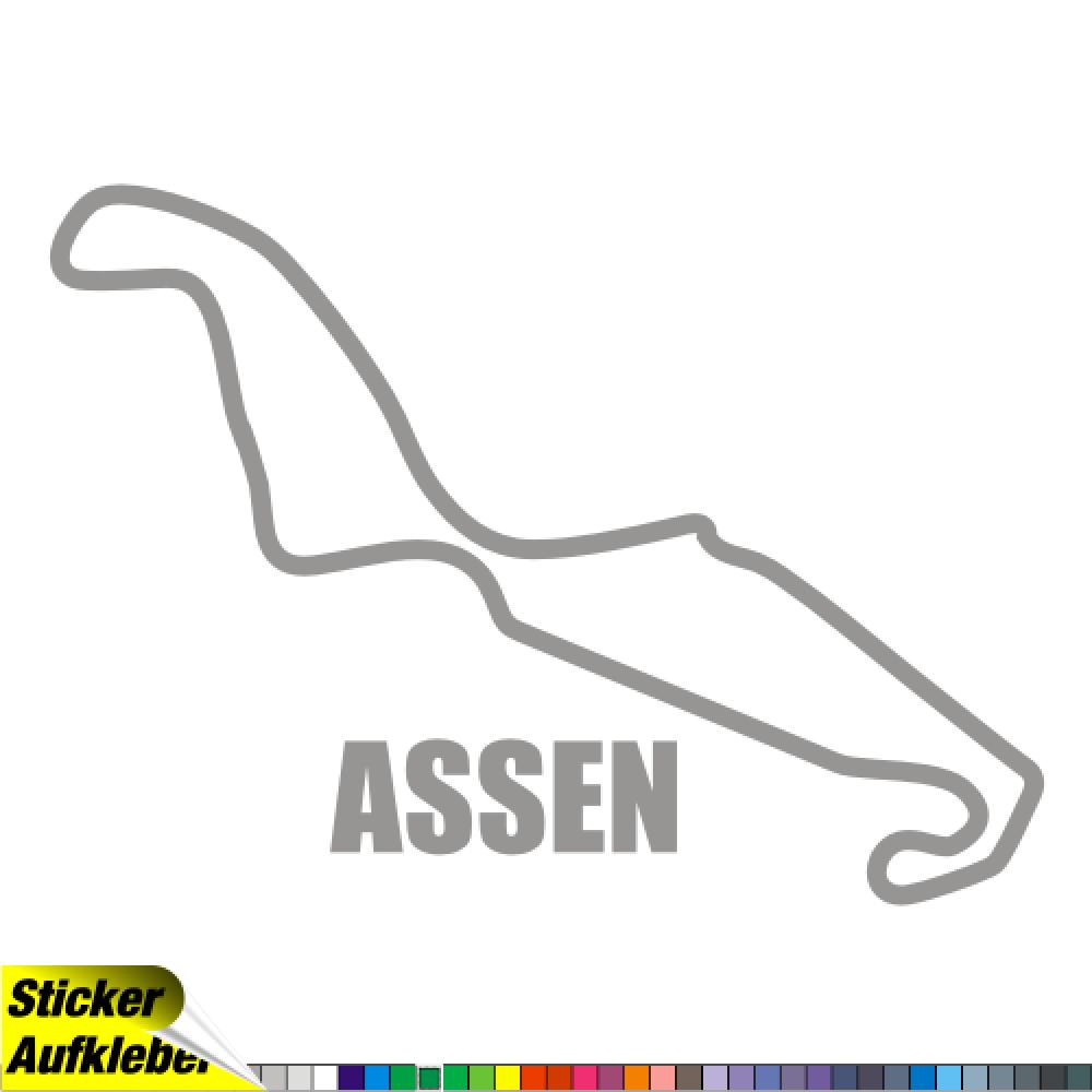 ASSEN Rennstrecken Aufkleber Sticker