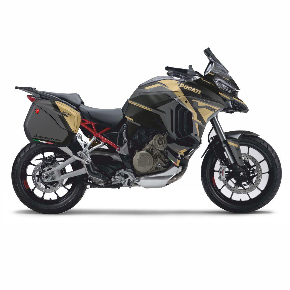 DUCATI Multistrada V4 "Adventure" - GOLD Dekor Stickerkit BJ. 2021-