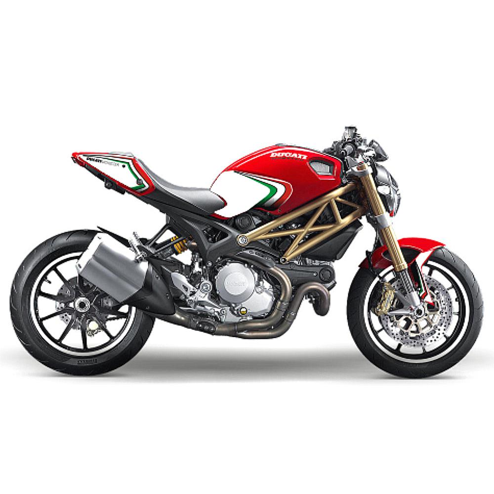 DUCATI Monster 696 ab 2008 Tricolore Dekor Stickerkit #2