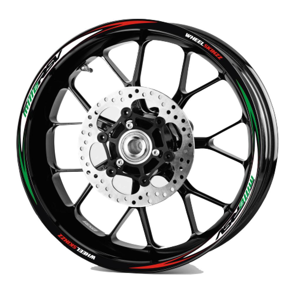 Aprilia RSV Mille - Tricolore Felgenrandaufkleber Felgenrandstreifen RACE-Style