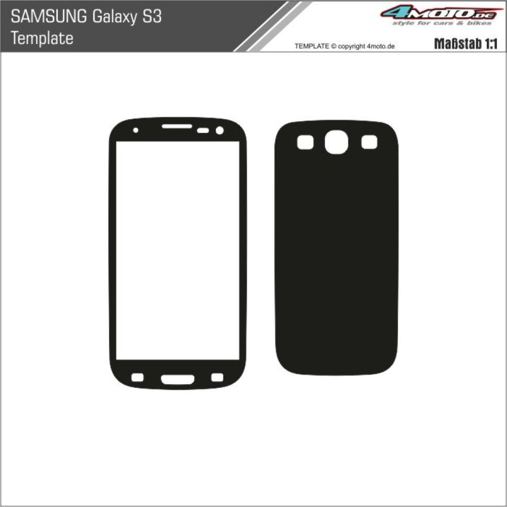 SAMSUNG Galaxy S3 Template Schnittvorlage Cutcontour