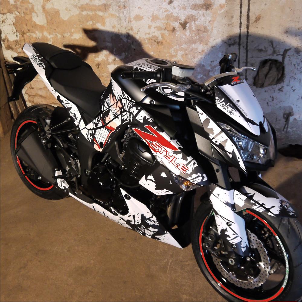 Kawasaki Z1000 "JOKER Rot"10-13 Dekor Stickerkit