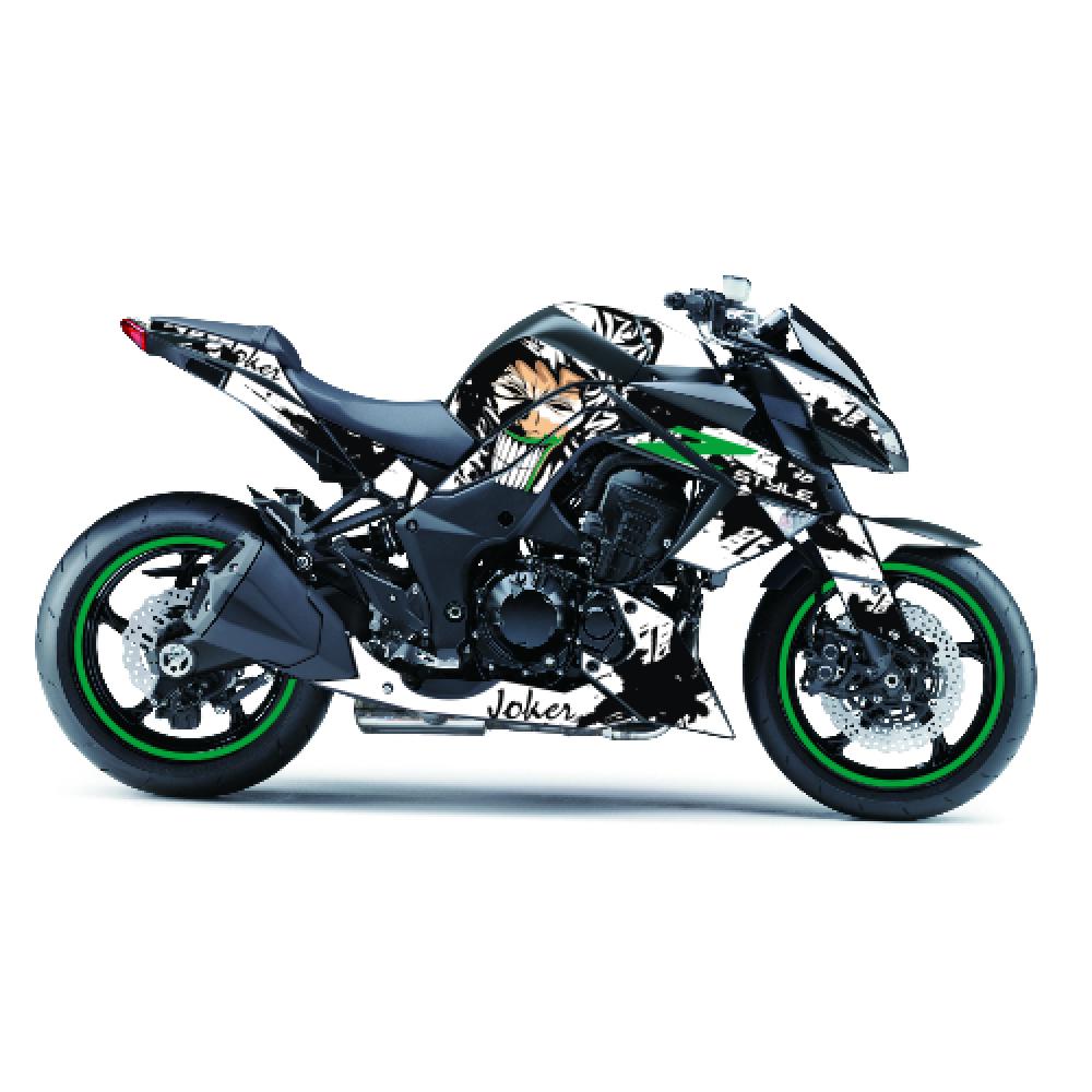 Kawasaki Z1000 "JOKER Grün" 10-13 Dekor Stickerkit