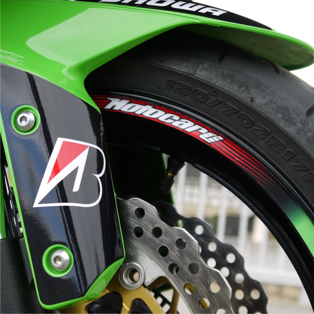 Motorrad Felgenrandaufkleber KAWASAKI - Logo ZX10R