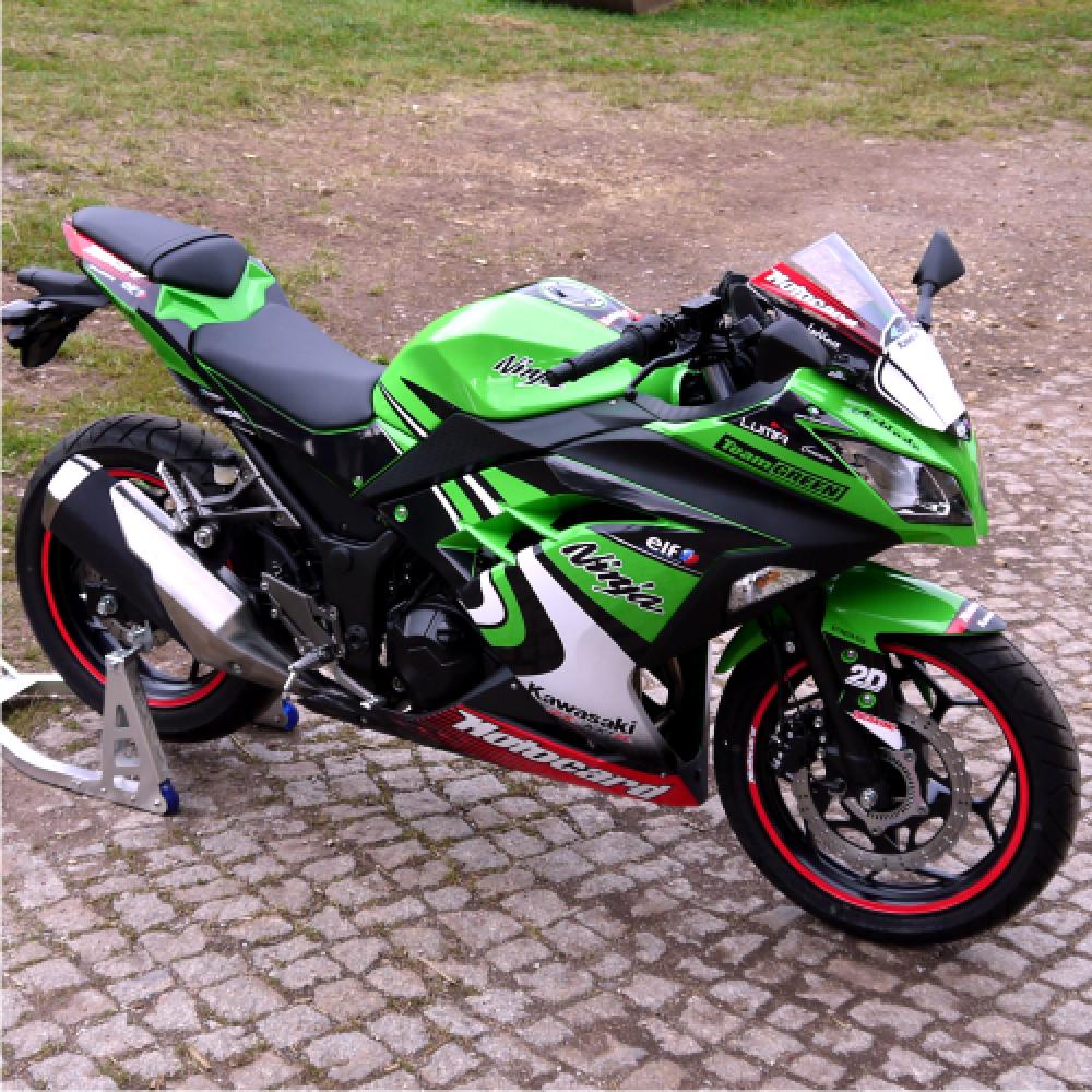 Kawasaki Ninja 300 13-16 Dekor Stickerkit inkl. Felgenrandaufkleber