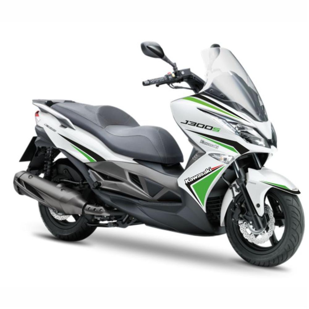 Kawasaki J125 / J300 14-17 Streetstyle #2 Schwarz Grün Dekorsatz