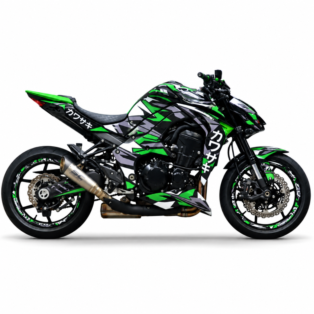 Kawasaki Z1000 (14-25) "Camoustylez" Motorrad Dekor Stickerkit