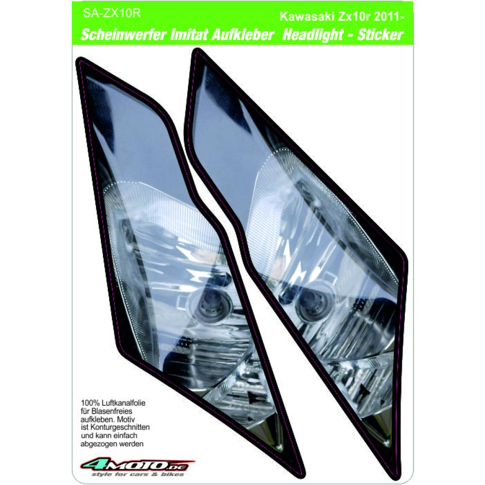 Scheinwerfer Imitat Aufkleber Kawasaki ZX10R 11-15 Headlight Stickers