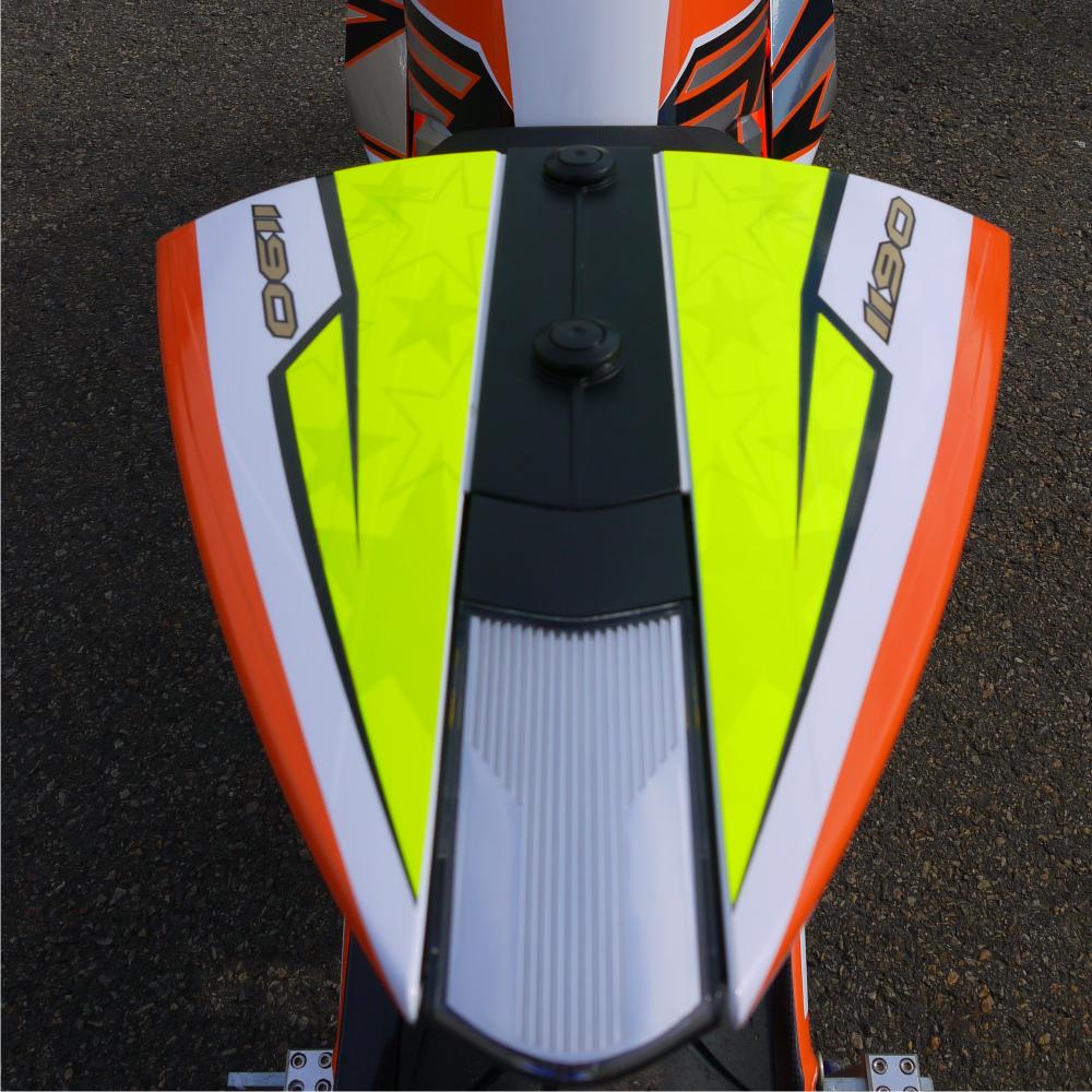 KTM RC8 1190 08-15 Dekor Stickerkit Fluoyellow & Chrom