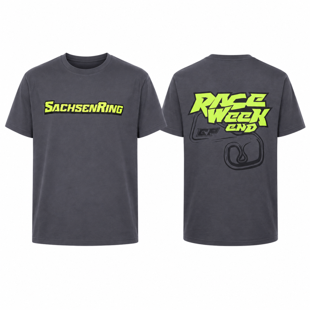 Sachsenring Race Weekend T-Shirt – Herren – Grau/Neon