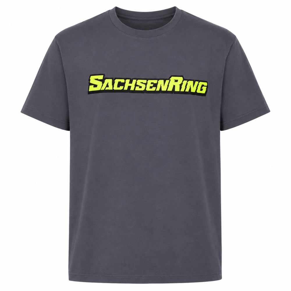 Preview: Sachsenring Race Weekend T-Shirt – Herren – Grau/Neon