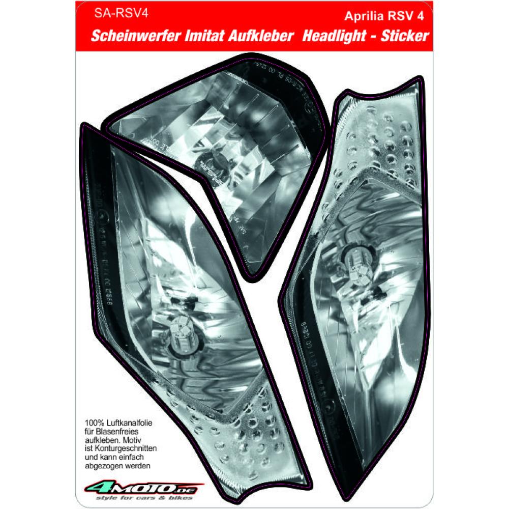 Scheinwerfer Imitat Aufkleber Aprilia RSV4 Headlight Stickers