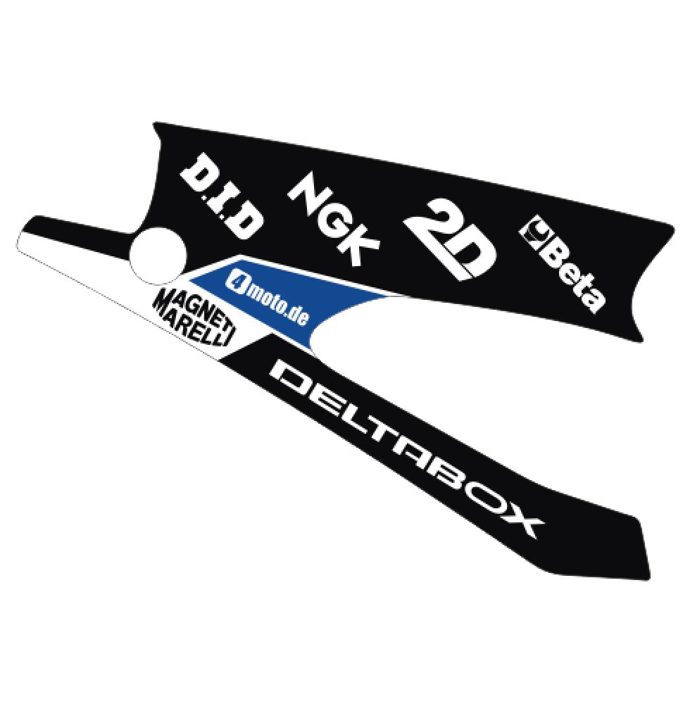 Yamaha R1 (06-14) Schwingenaufkleber Dekor - Schwarz | Blau