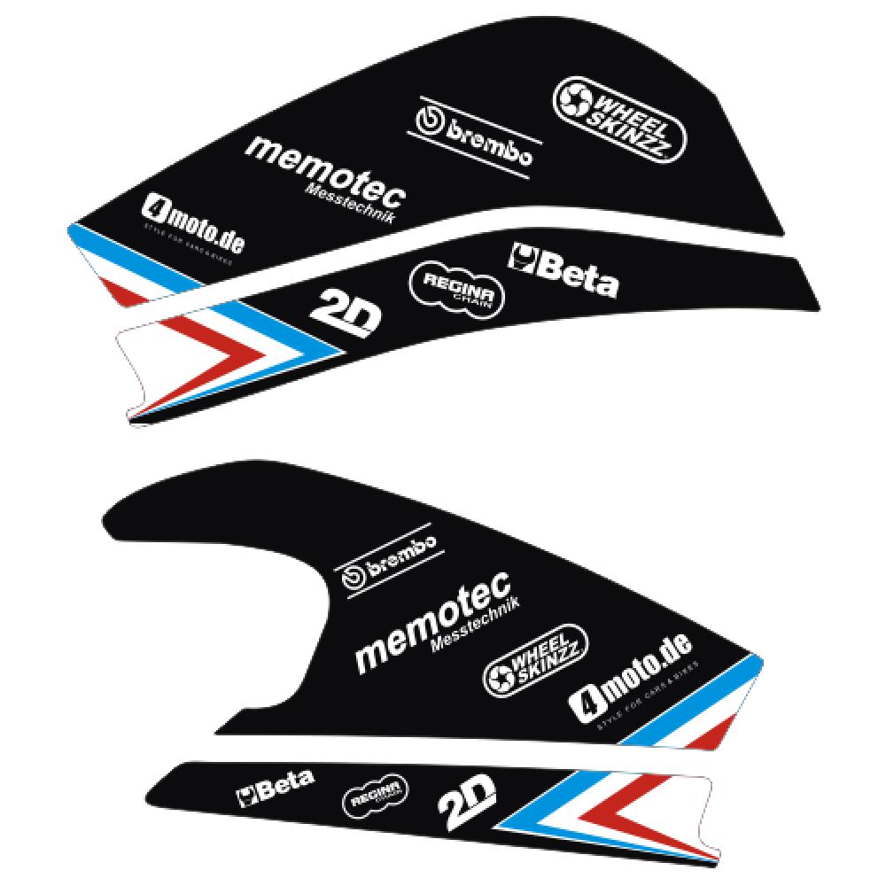 Swingarm Graphics BMW S 1000 RR ab 2009 Cyan/White/Red