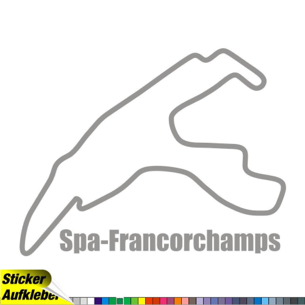 Spa-Francorchamps Rennstrecken Aufkleber Sticker