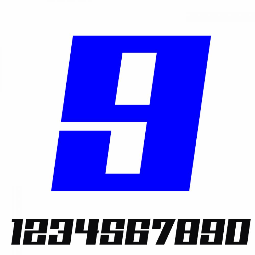 Start Number - Sticker Decal One Number V2