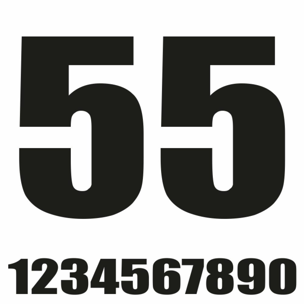 Start Number - Sticker Decal Two Number V1