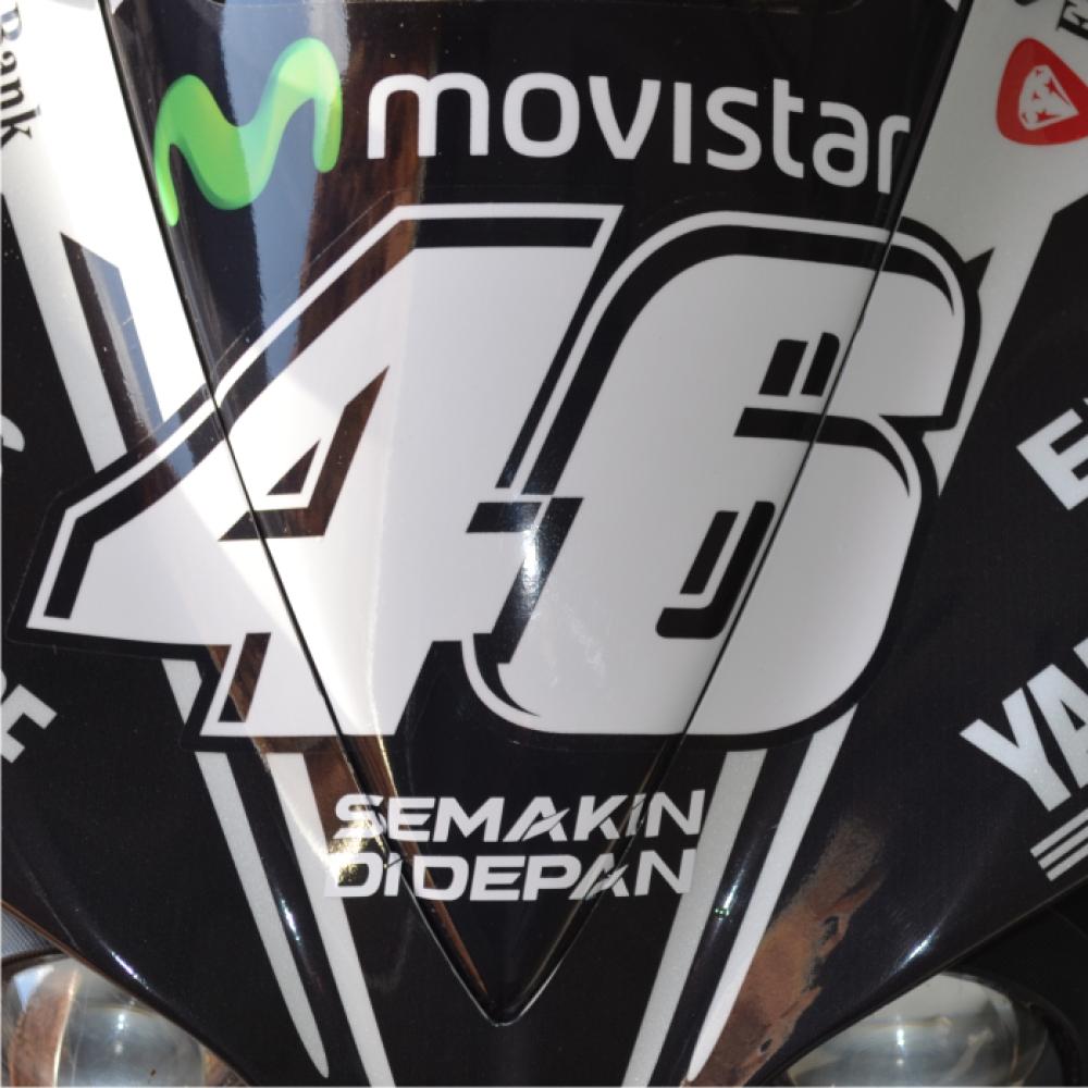 YAMAHA R1 (RN22) 09-14 Replica MotoGP Dekor Stickerkit Schwarz Weiß