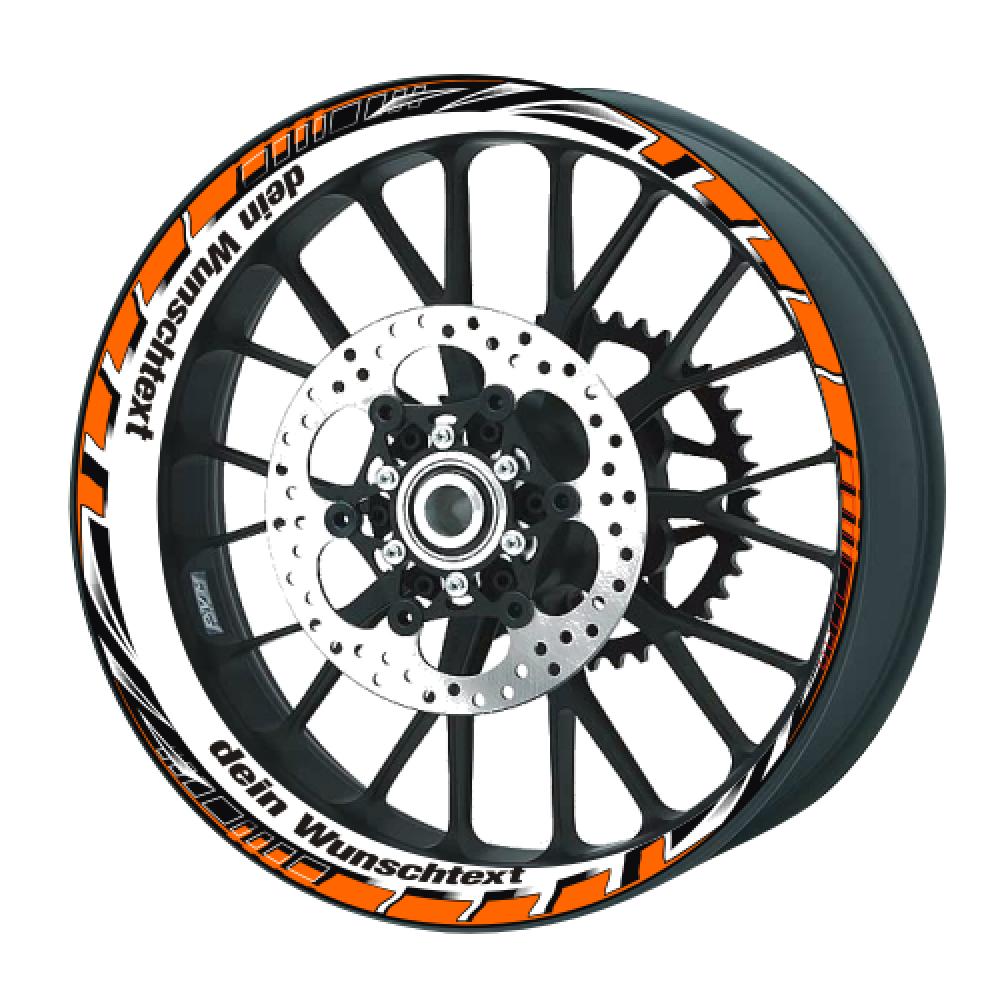 4moto® - Felgenrandaufkleber GP Style Wheelskinzz Felgendekore