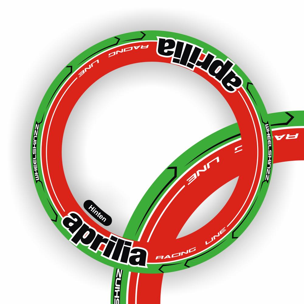 Wheelskinzz® aprilia "Racing Line" FULL Tricolore