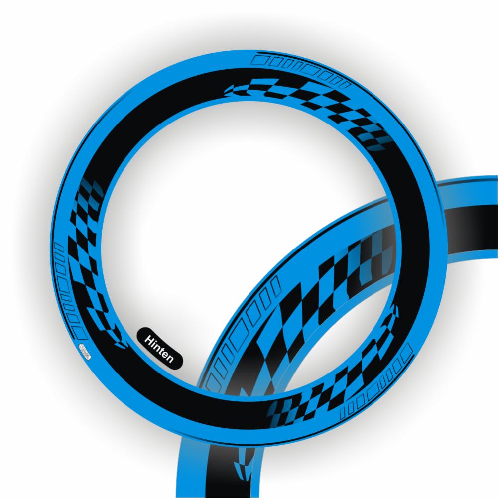 Wheelskinzz® "RACE FLAG" Hellblau
