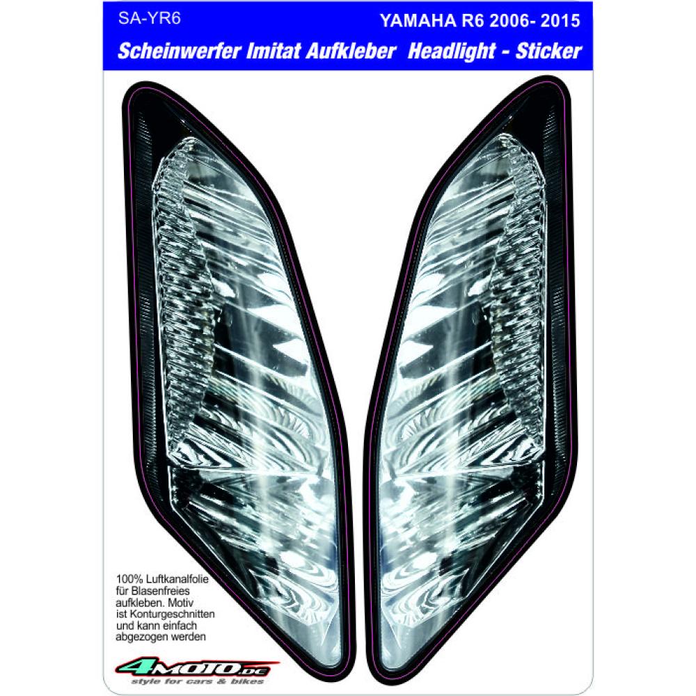 Scheinwerfer Imitat Aufkleber Yamaha R6 06-16 Headlight Stickers
