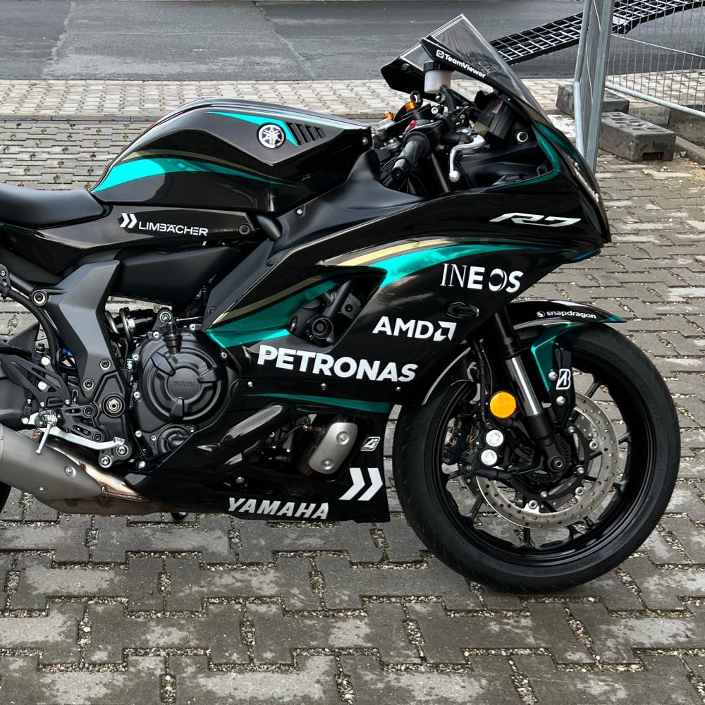 4moto® YAMAHA R7 Dekorkit "PETRONAS" Dekor Fullbodydekor