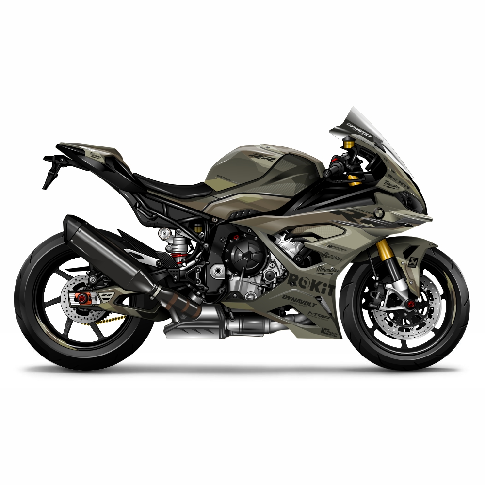 4moto® - BMW S1000RR "ARMY" 23-24 Dekor Stickerkit Wrap