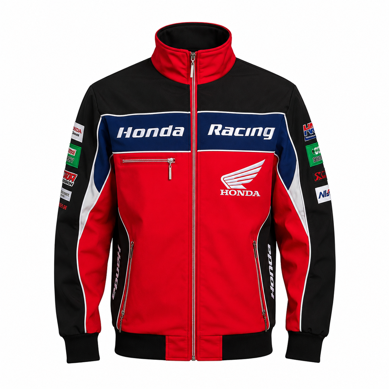 4moto® - Buy Honda Racing Jacket Red/Black | Motorsport Apparel
