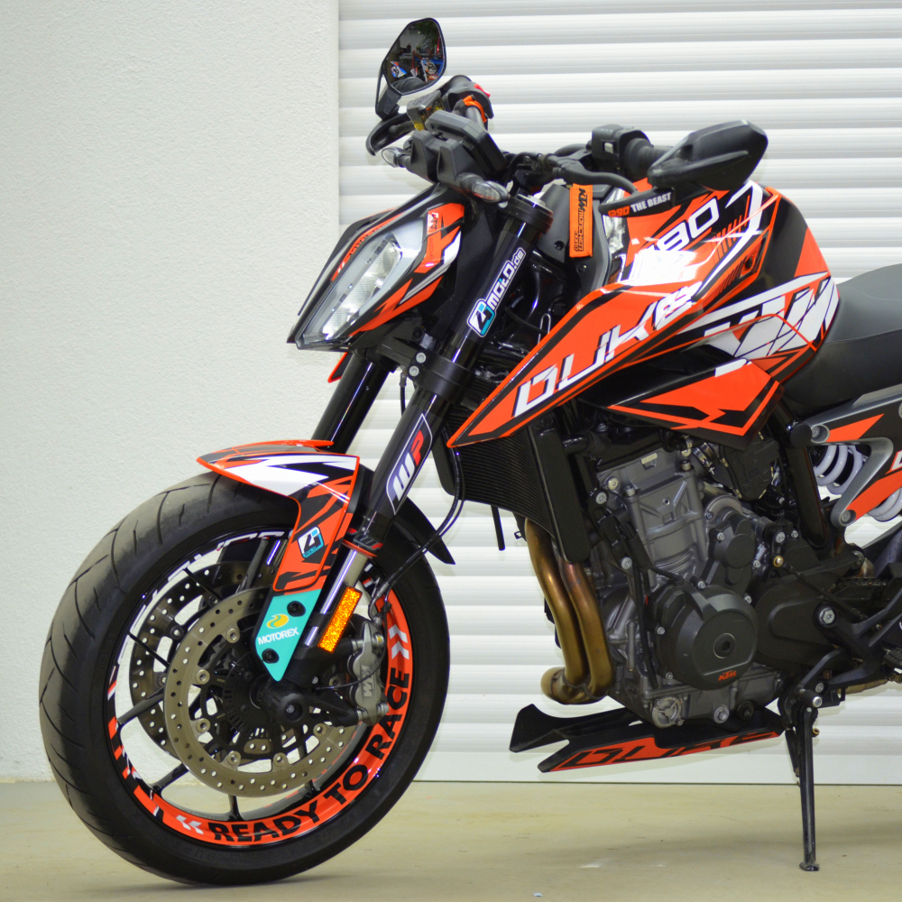 Motorradaufkleber Bikedekore Wheelskinzz Ktm Duke 790 18 Dekor Stickerkit