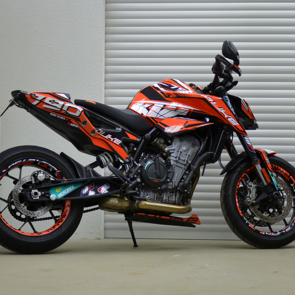 Motorradaufkleber Bikedekore Wheelskinzz Ktm Duke 790 18 Dekor Stickerkit