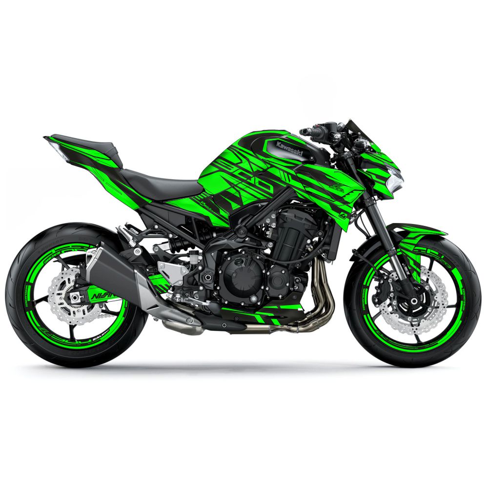 4moto Kawasaki Z900 ZTYLE Fluo Colors Bj 2020 2021 Motorcycle Dekor Graphics