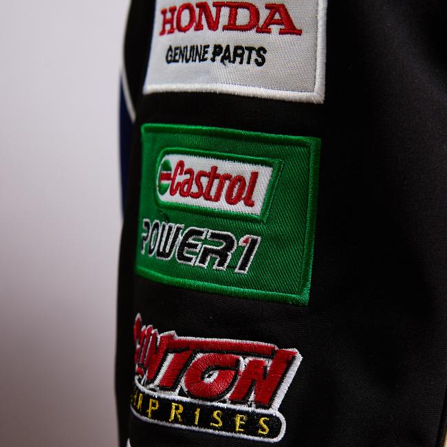 Honda Racing Jacket Colorblock Design | Motorsport Track Jacket Red/Black