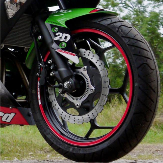 Kawasaki Ninja 300 Schwarz 13-16 Dekor Stickerkit inkl. Felgenrandaufkleber