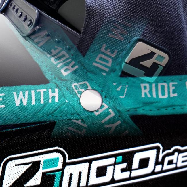 4moto "FOURMOTO" Snapback Cap Navi Türkis