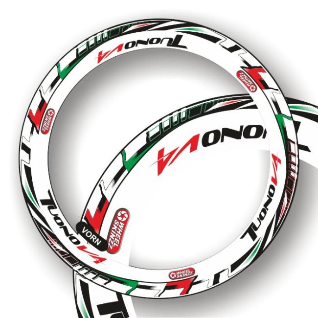 Wheelskinzz® aprilia Tuono V4 Weiß Tricolore