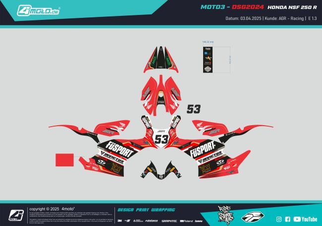 HONDA NSF - AGR Moto3 - Fulldekor