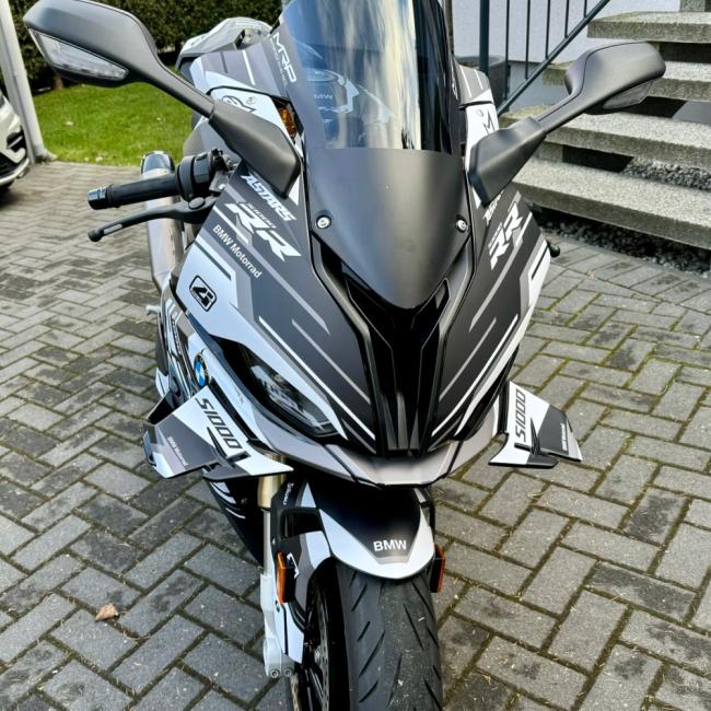 BMW S1000RR (23-24) "RACESTP" Dekor Stickerkit -  Schwarz | Weiß