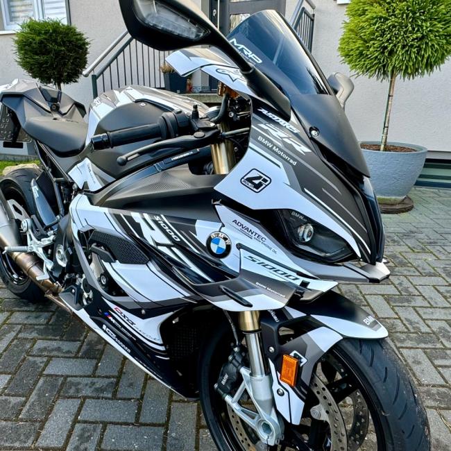 BMW S1000RR (23-24) "RACESTP" Dekor Stickerkit -  Schwarz | Weiß