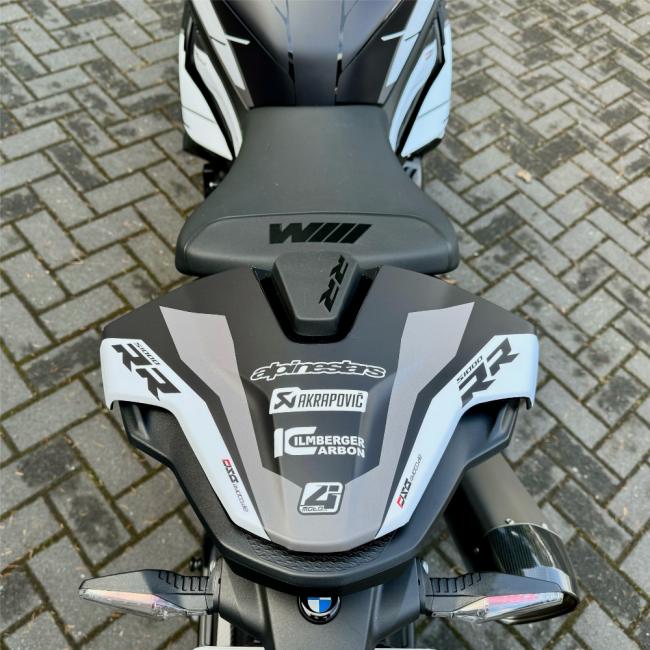 BMW S1000RR (23-24) "RACESTP" Dekor Stickerkit -  Schwarz | Weiß