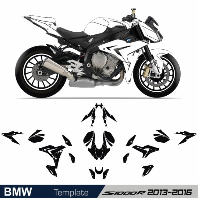 BMW S 1000 R 2013 - 2016 Template Schnittvorlage Cutcontour