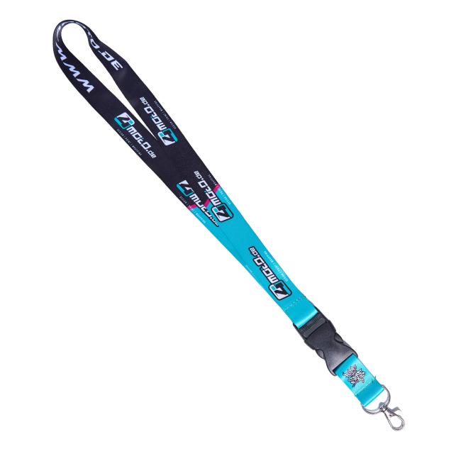 4moto.de Lanyard Keychain – Black/Turquoise