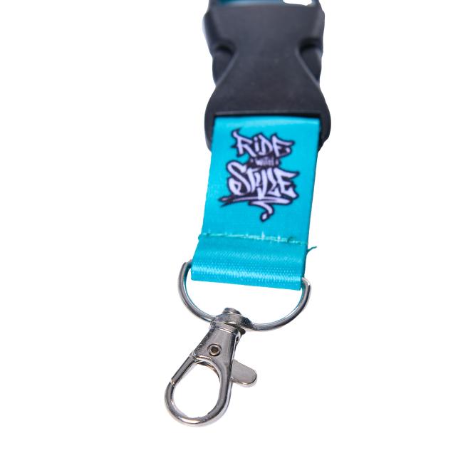 4moto.de Lanyard Keychain – Black/Turquoise
