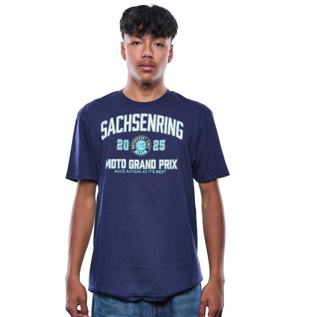 Sachsenring 2025 T-Shirt – Moto Grand Prix – Navy